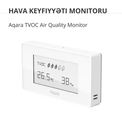 Aqara TVOC Air Quality Monitor: Model No: AAQS-S01; SKU: AS029GLW02 - image 1