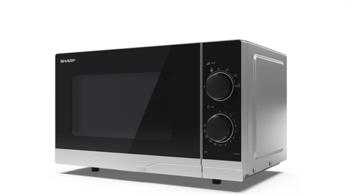 Микровълнова печка, Sharp YC-PS201AE-S, Manual Control, Cavity Material -steel, 20l, 700 W, Easy to Clean, Silver door, Cabinet Colour: Silver - image 1
