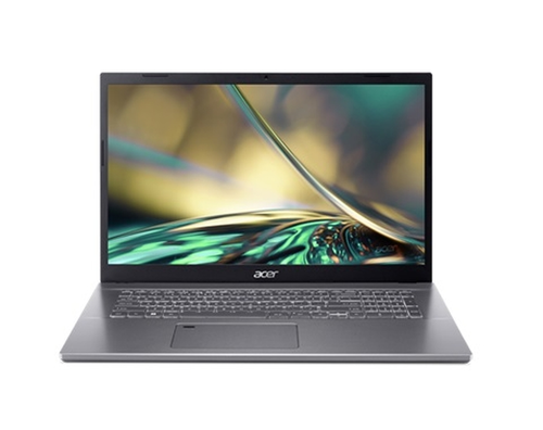 Лаптоп, Acer Aspire 5, A517-53-71C7, Intel Core i7 -12650H (up to 4.70 GHz, 16MB), 17.3" FHD IPS (1920x1080), HD Cam, 16GB DDR4 (2x8GB), 1024GB PCIe NVMe SSD, Intel UMA, 802.11ax, BT 5.1, Backlit Kbd, No OS, Gray