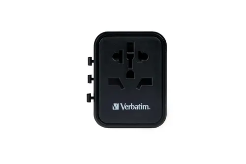 Адаптер, Verbatim UTA-01 Universal Travel Adapter with 2 x USB-A ports - image 2