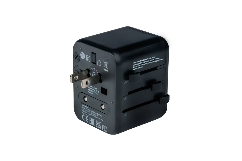 Адаптер, Verbatim UTA-01 Universal Travel Adapter with 2 x USB-A ports - image 3
