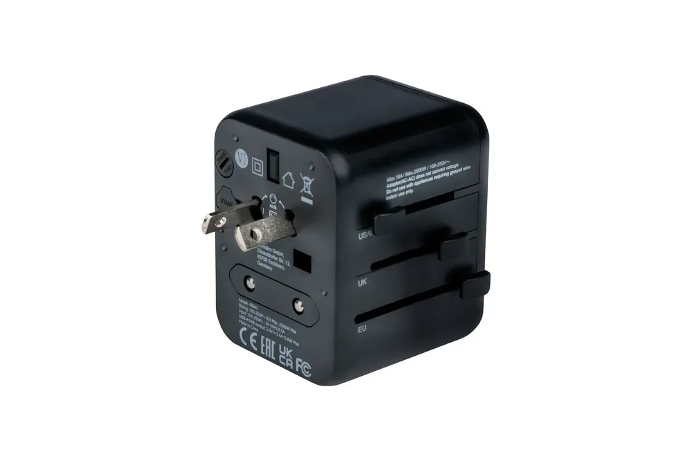 Адаптер, Verbatim UTA-01 Universal Travel Adapter with 2 x USB-A ports - image 4