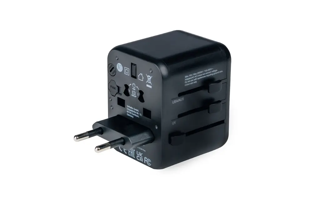 Адаптер, Verbatim UTA-01 Universal Travel Adapter with 2 x USB-A ports - image 6