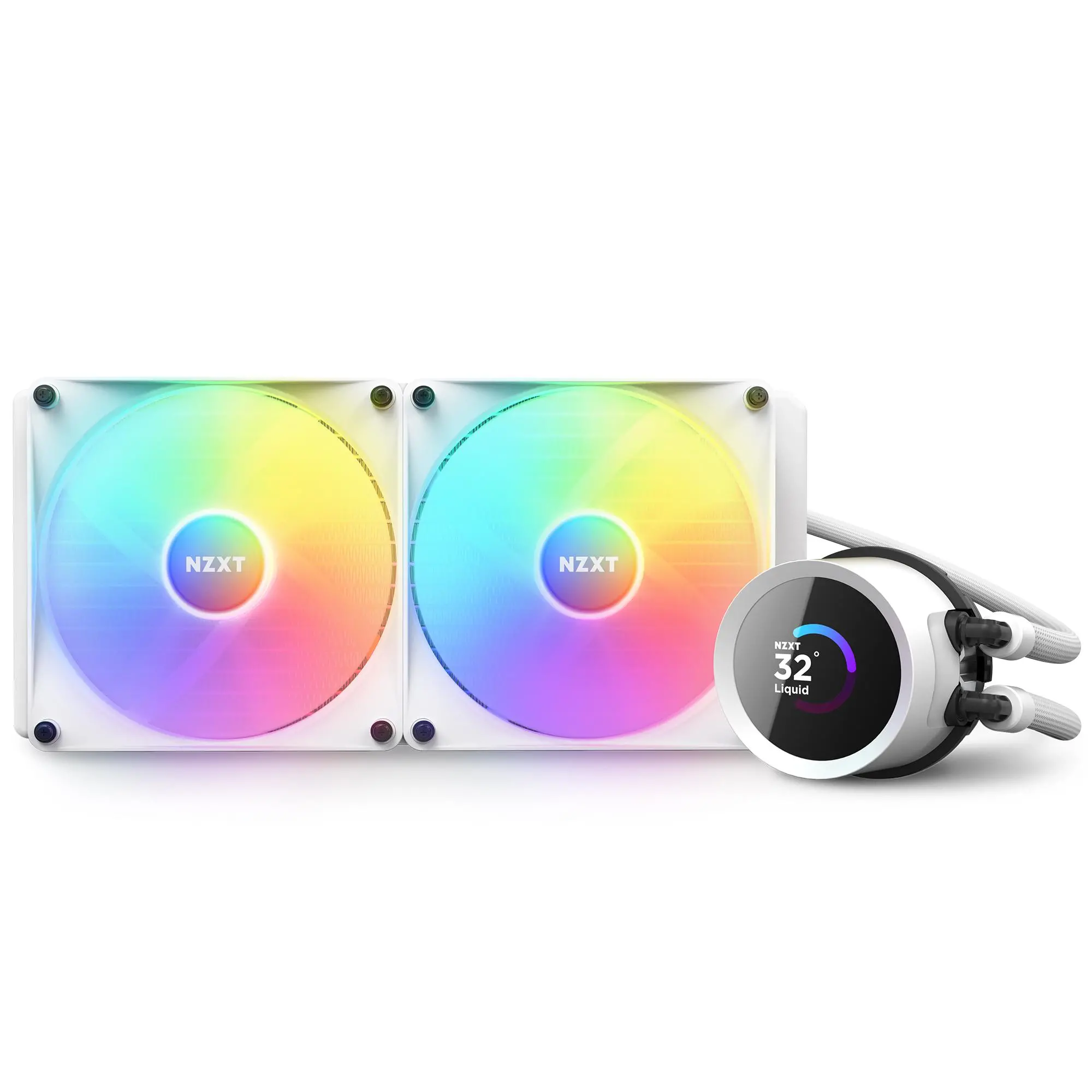 Охладител за процесор NZXT Kraken 280 RGB White, LCD Display - image 2