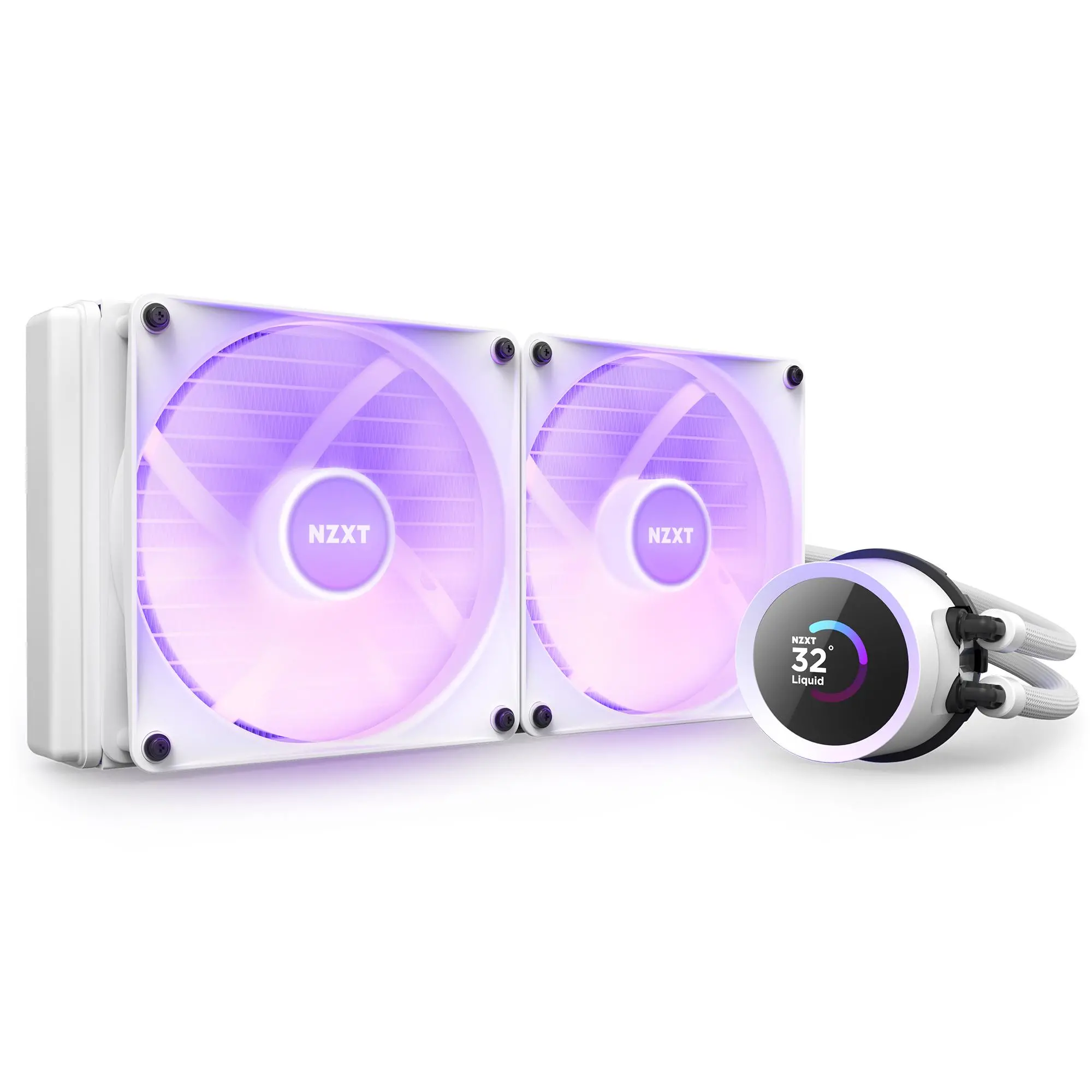 Охладител за процесор NZXT Kraken 280 RGB White, LCD Display - image 3