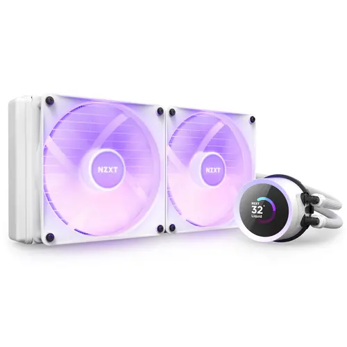Охладител за процесор NZXT Kraken 280 RGB White, LCD Display - image 3