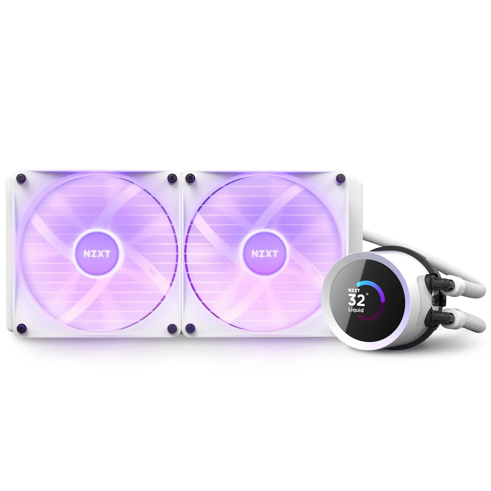 Охладител за процесор NZXT Kraken 280 RGB White, LCD Display - image 4