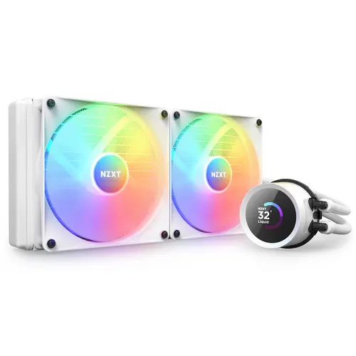 Cooler pentru procesor NZXT Kraken 280 RGB White, display LCD - 1