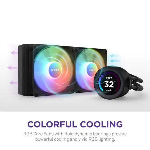 Охладител за процесор NZXT Kraken Elite RGB 280 Black, Customizable LCD Display - image 4