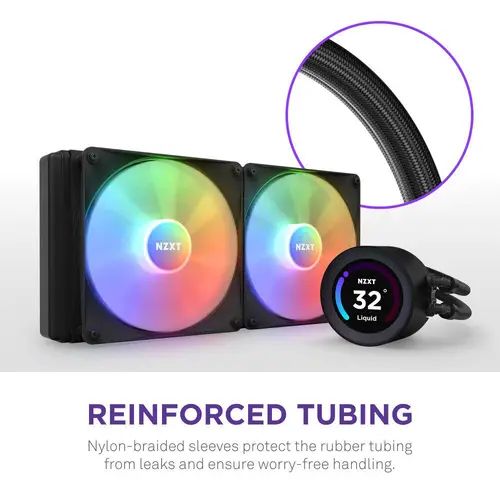 Охладител за процесор NZXT Kraken Elite RGB 280 Black, Customizable LCD Display - image 5