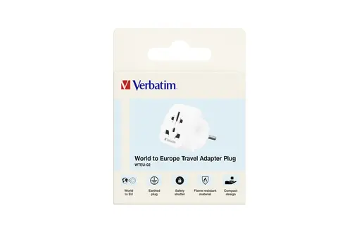 Адаптер, Verbatim WTEU-02 World to Europe Travel Adapter Plug - image 7