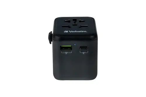 Адаптер, Verbatim UTA-02 Universal Travel Adapter with 1 x USB-C PD 20W / 1 x USB-A QC 3.0 - image 1