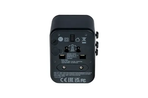 Адаптер, Verbatim UTA-02 Universal Travel Adapter with 1 x USB-C PD 20W / 1 x USB-A QC 3.0 - image 7