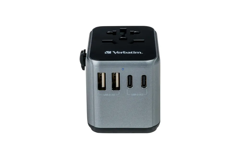 Адаптер, Verbatim UTA-03 Universal Travel Adapter with 1 x USB-C PD 30W & QC 3.0 / 2 x USB-C / 2 x USB-A - image 3