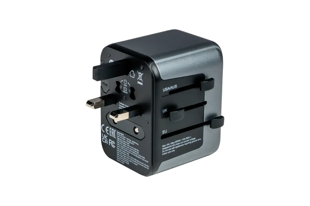 Адаптер, Verbatim UTA-03 Universal Travel Adapter with 1 x USB-C PD 30W & QC 3.0 / 2 x USB-C / 2 x USB-A - image 5