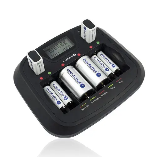 Φορτιστής Universal Charger NIMH R6,03,14,20,22 με μικροεπεξεργαστή NC900U EVERACTIVE - 3