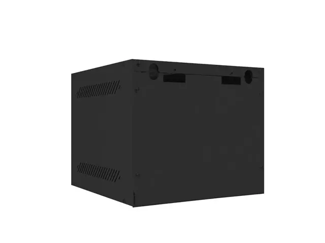 Комуникационен шкаф, Lanberg rack cabinet 10" wall-mount 6U / 280x310 for self-assembly with metal door (flat pack), black - image 4