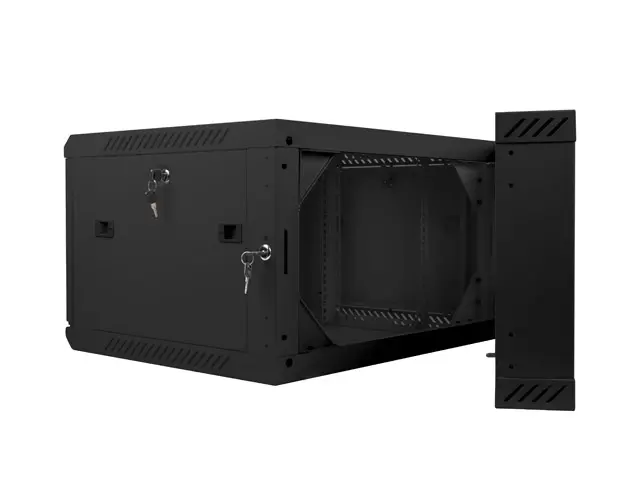 Комуникационен шкаф, Lanberg rack cabinet 19" double-section wall-mount 6U / 600x600 for self-assembly (flat pack), black - image 4