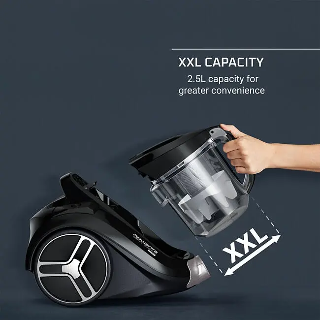 Прахосмукачка, Rowenta RO4B25EA Compact Power XXL, Black, 900W, 2.5L, 75 dB, 2in1 crevice, upholstery - image 3