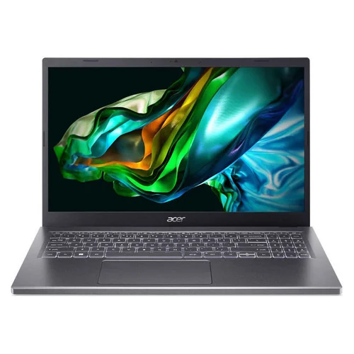 Лаптоп, Acer Aspire 5, A515-58M-59XH, Intel Core i5-1335U (1.3GHz up to 4.60GHz, 12MB), 15.6" QHD (2560 x 1440) IPS SlimBezel, 16 GB DDR5, 512GB PCIe NVMe SSD, Intel UMA, Wifi 802.11AX, BT, HD Cam, KB Backlight, Linux, Gray