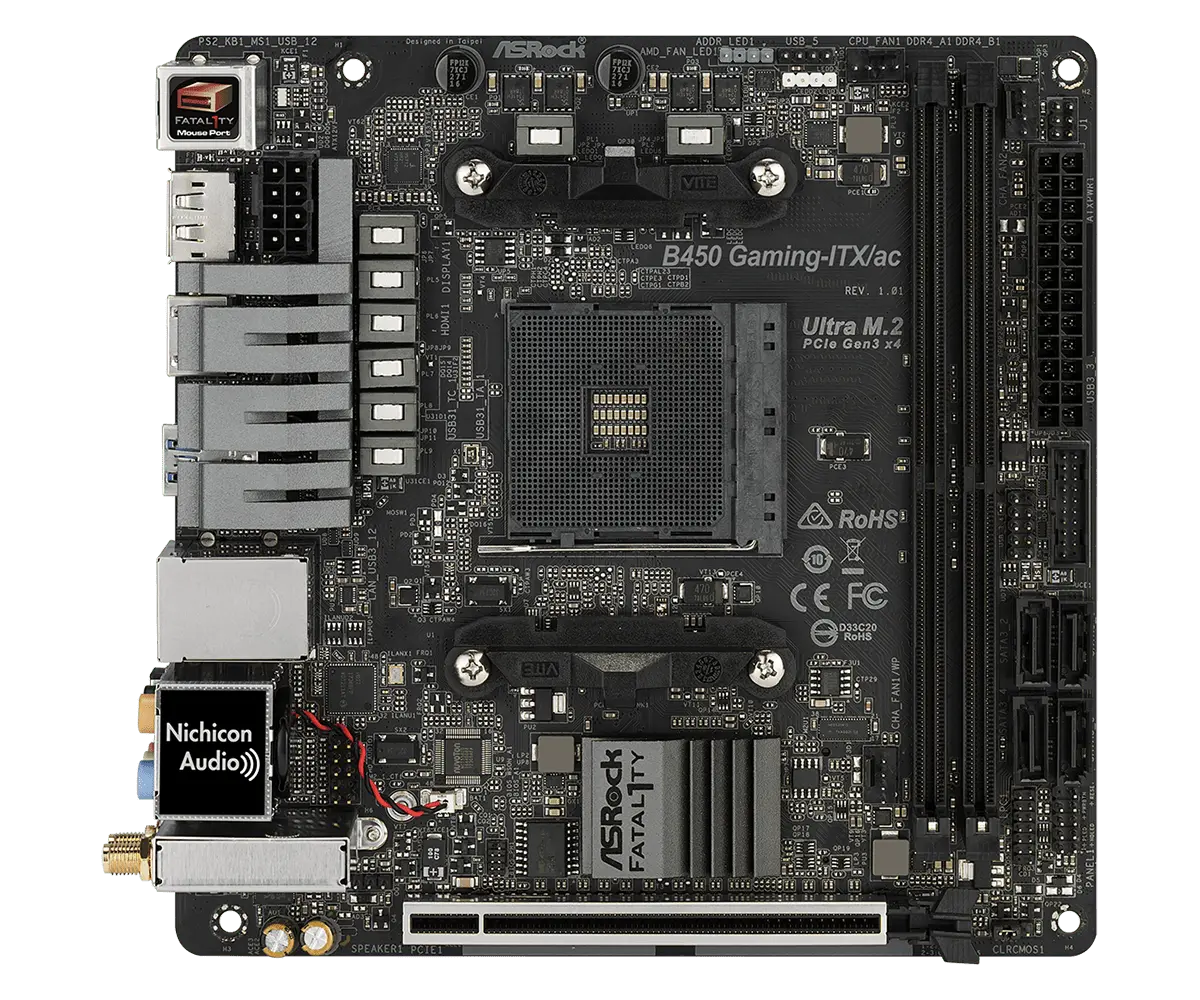 Дънна платка, ASROCK B450 GAMING-ITX/AC - image 1