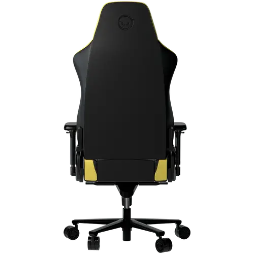 LORGAR Base 311, Gaming chair, PU eco-leather, 1.8 mm metal frame, multiblock mechanism, 4D armrests, 5 Star aluminium base, Class-4 gas lift, 75mm PU casters, Black + yellow - image 3