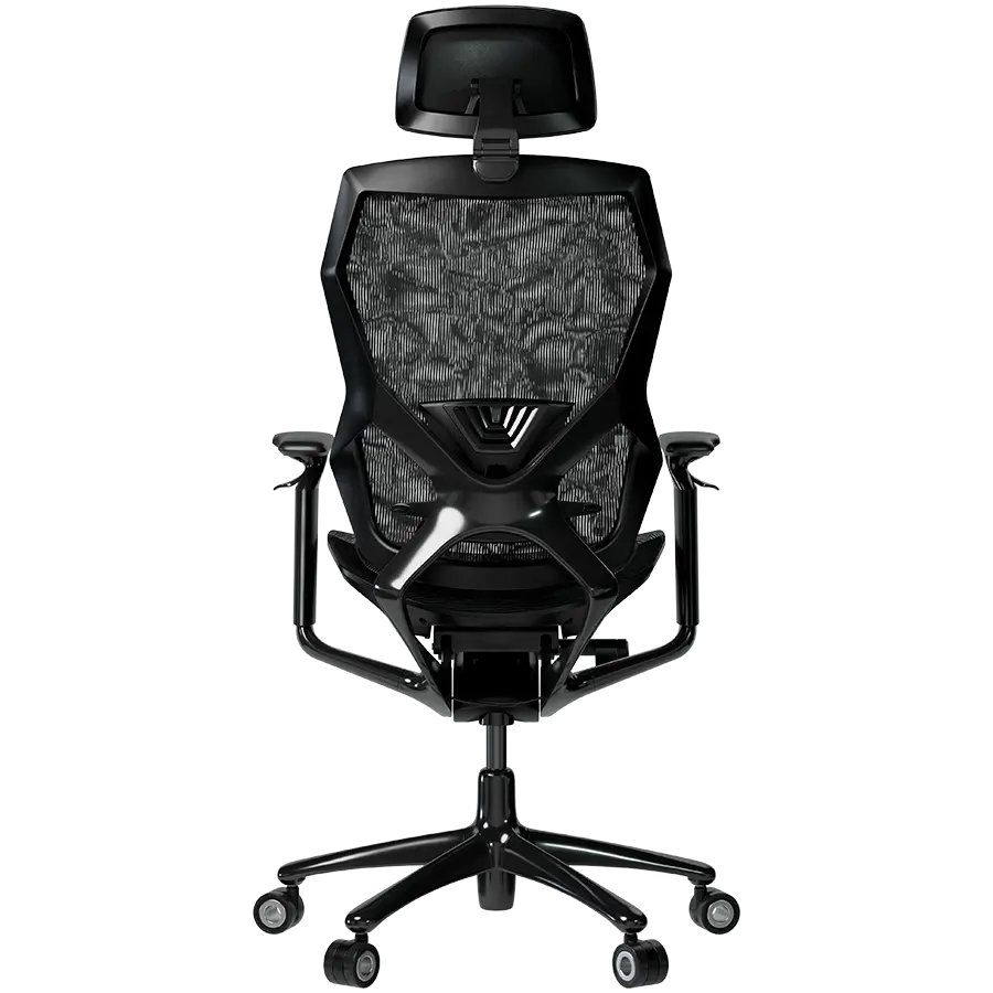 LORGAR Grace 855, Gaming chair, Mesh material, aluminium frame, multiblock mechanism, 3D armrests, 5 Star aluminium base, Class-4 gas lift, 60mm PU casters, Black - image 3
