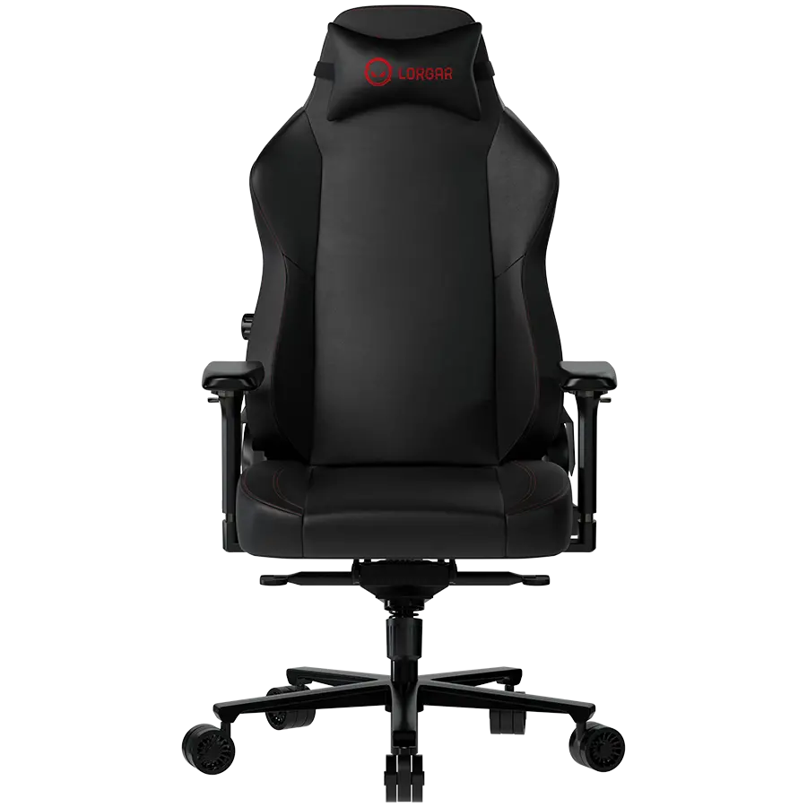 LORGAR Embrace 533, Gaming chair, PU eco-leather, 1.8 mm metal frame, multiblock mechanism, 4D armrests, 5 Star aluminium base, Class-4 gas lift, 75mm PU casters, Black