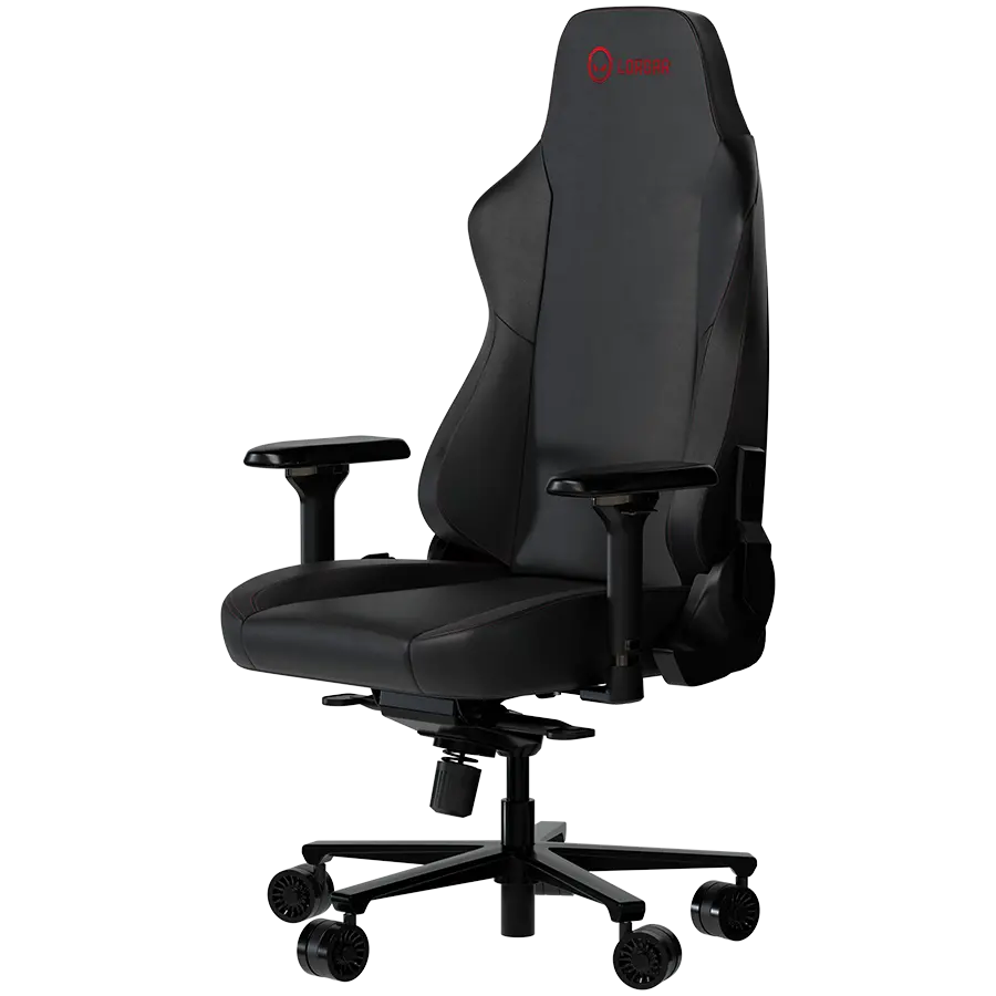 LORGAR Embrace 533, Gaming chair, PU eco-leather, 1.8 mm metal frame, multiblock mechanism, 4D armrests, 5 Star aluminium base, Class-4 gas lift, 75mm PU casters, Black - image 1