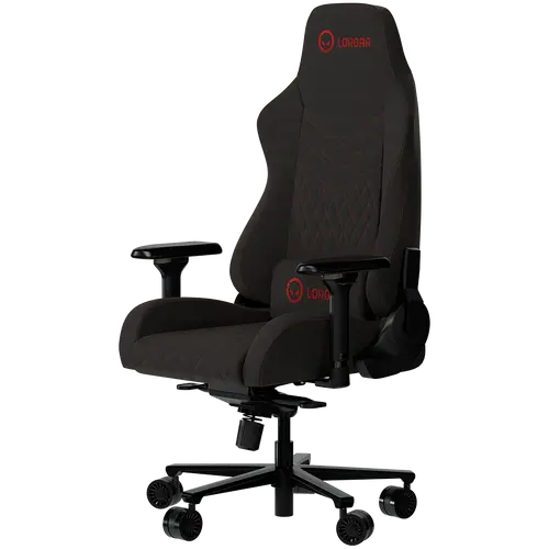 LORGAR Ace 422, Gaming chair, Anti-stain durable fabric, 1.8 mm metal frame, multiblock mechanism, 4D armrests, 5 Star aluminium base, Class-4 gas lift, 75mm PU casters, Black + red - image 1