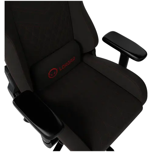 LORGAR Ace 422, Gaming chair, Anti-stain durable fabric, 1.8 mm metal frame, multiblock mechanism, 4D armrests, 5 Star aluminium base, Class-4 gas lift, 75mm PU casters, Black + red - image 5