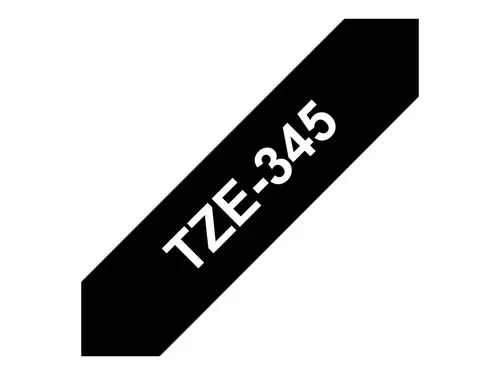 Консуматив, Brother TZe-345 Tape White on Black, Laminated, 18mm, 8m - Eco - image 2