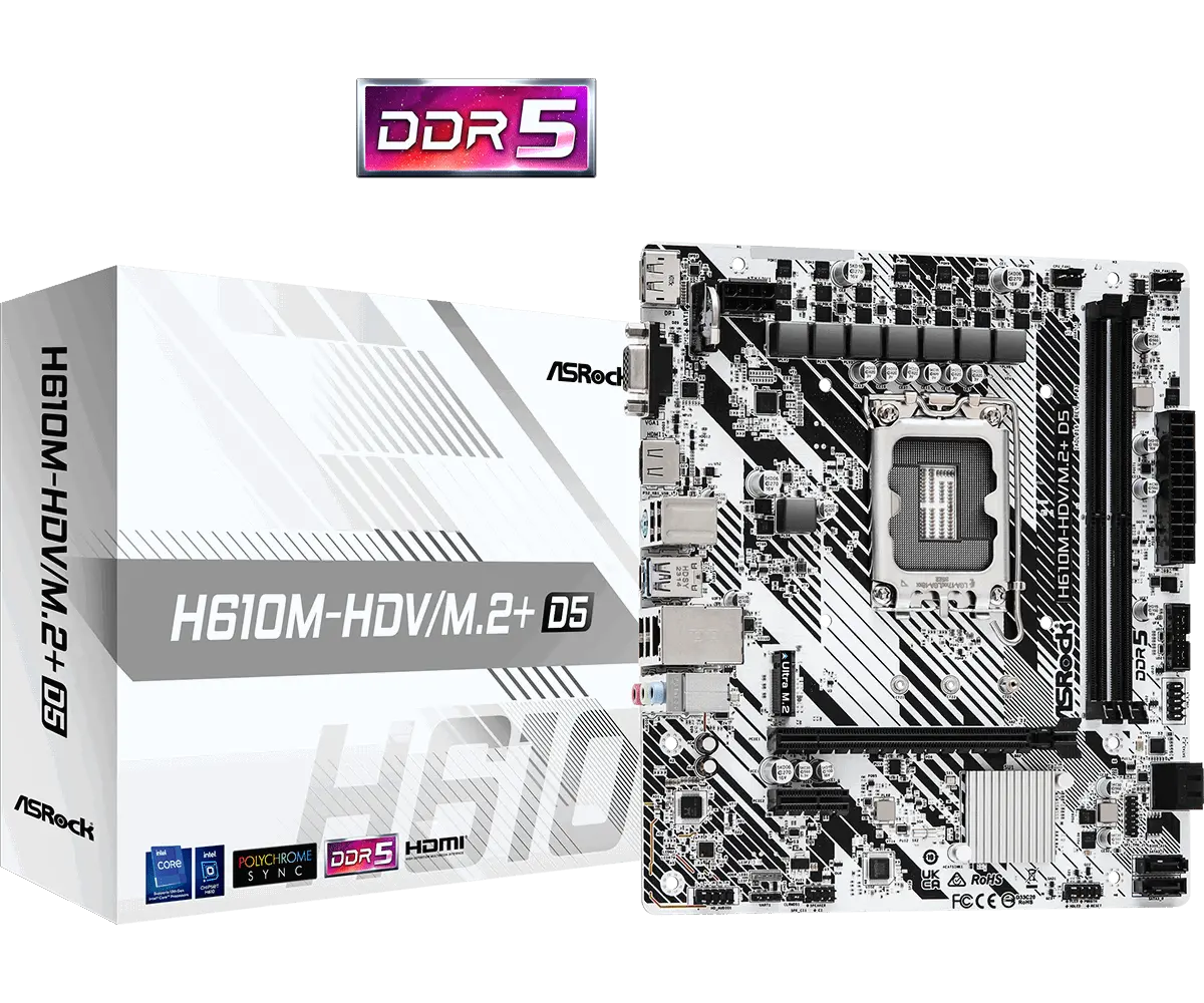 Μητρική πλακέτα ASRock H610M-HDV/M.2+ D5 LGA1700