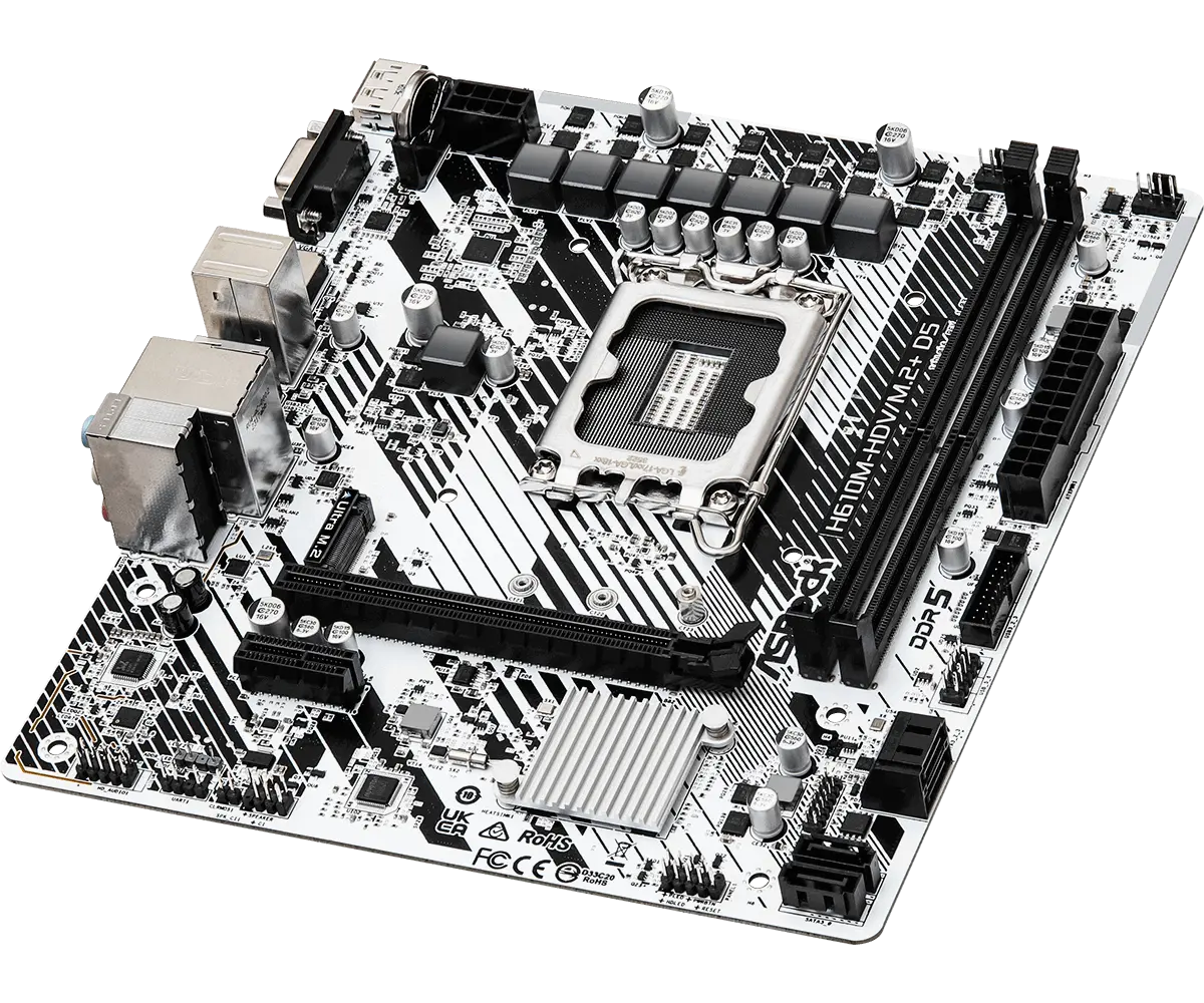 Placă de bază ASRock H610M-HDV/M.2+ D5 LGA1700 - image 2