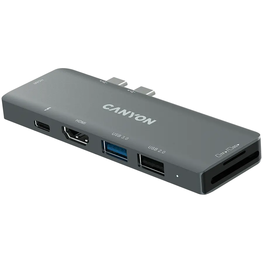 CANYON hub DS-5 7in1 Thunderbolt 3 Space Grey - image 1