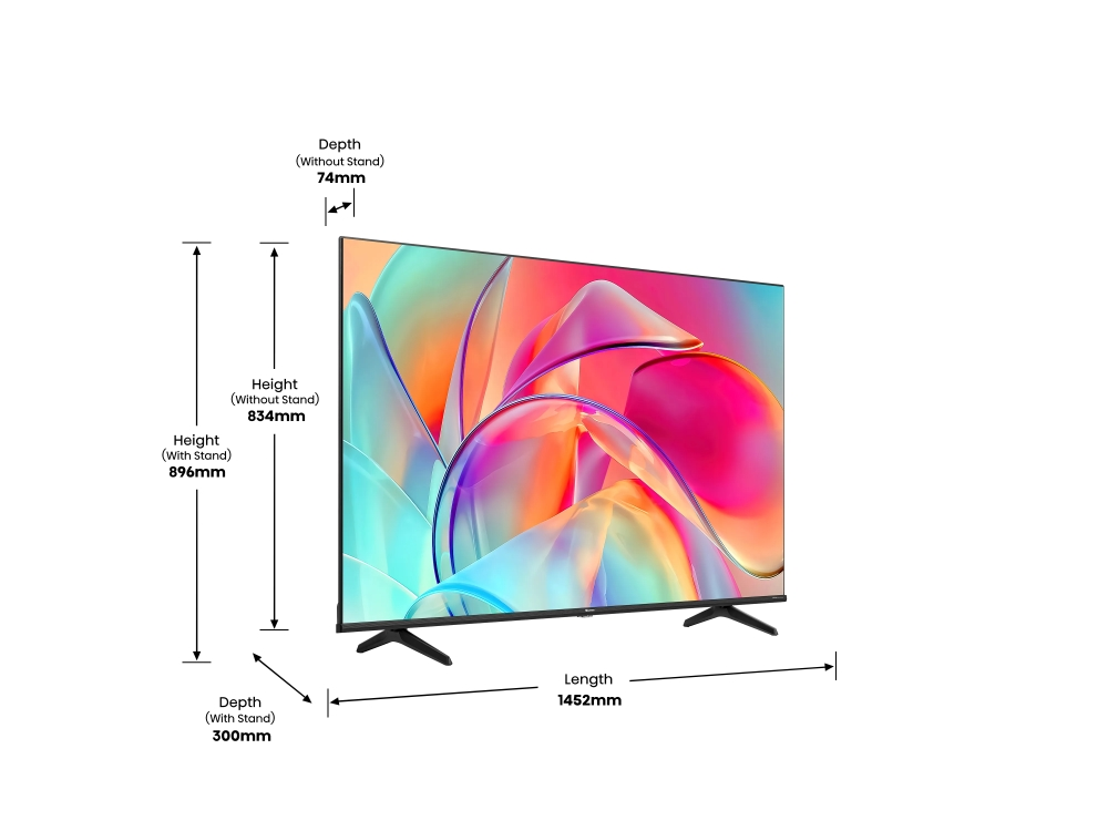 Телевизор, Hisense 65" E7KQ, 4K Ultra HD 3840x2160, QLED, Quantum Dot, HDR 10+, HLG, Dolby Vision, DTS Virtual X, Smart TV, WiFi 5GHz, WiFi Direct, BT, Anyview Cast, 3xHDMI, 2xUSB, LAN, CI+, DVB-T2/C/S2, Black - image 8