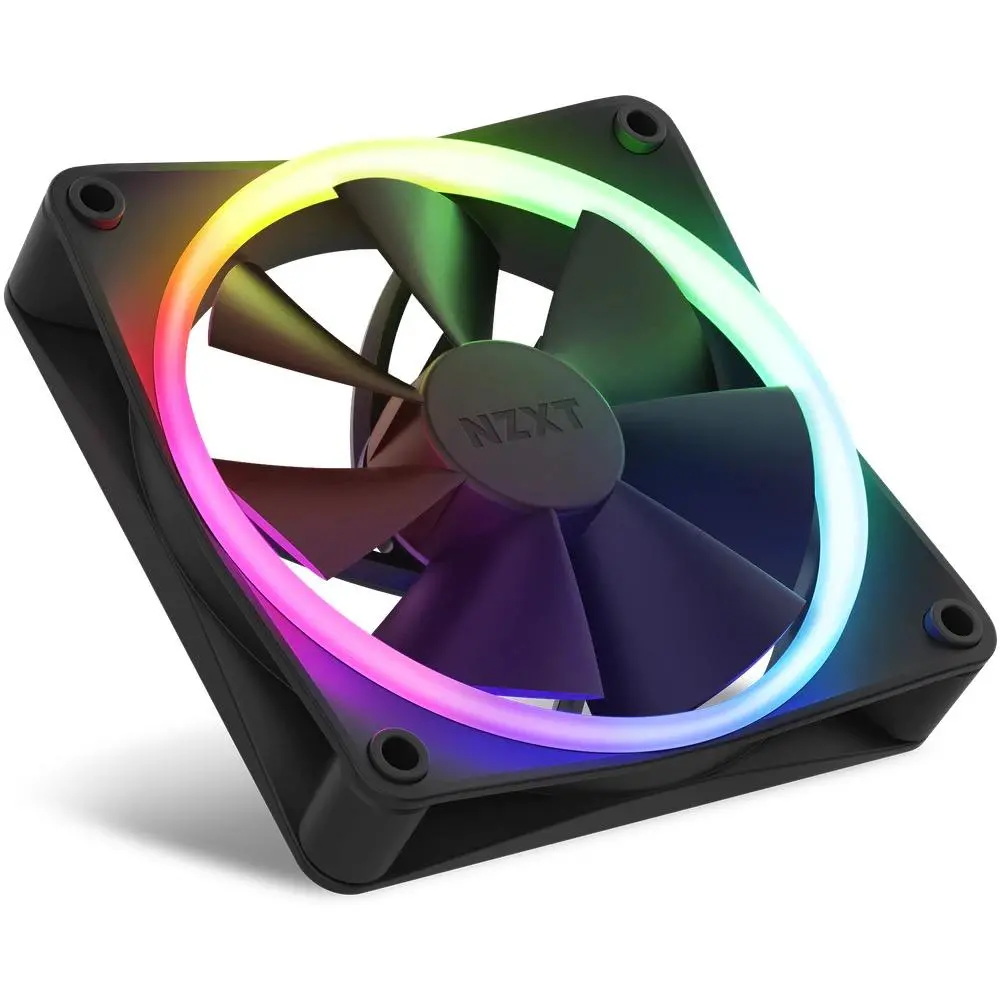 Комплект вентилатори NZXT F120 RGB Black 3 броя и NZXT RGB контролер - image 1