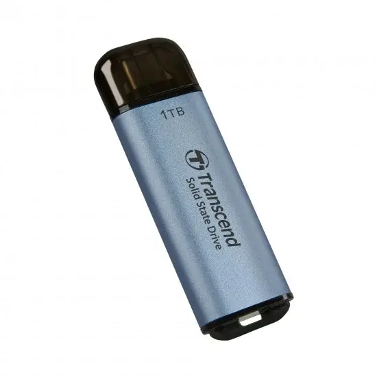 Твърд диск, Transcend 1TB, USB External SSD, ESD300C, USB 10Gbps, Type C, Sky Blue - image 1