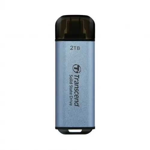 Твърд диск, Transcend 2TB, USB External SSD, ESD300C, USB 10Gbps, Type C, Sky Blue