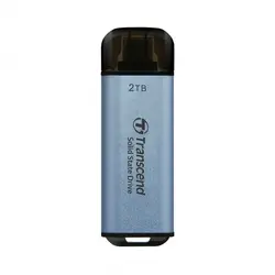Твърд диск, Transcend 2TB, USB External SSD, ESD300C, USB 10Gbps, Type C, Sky Blue