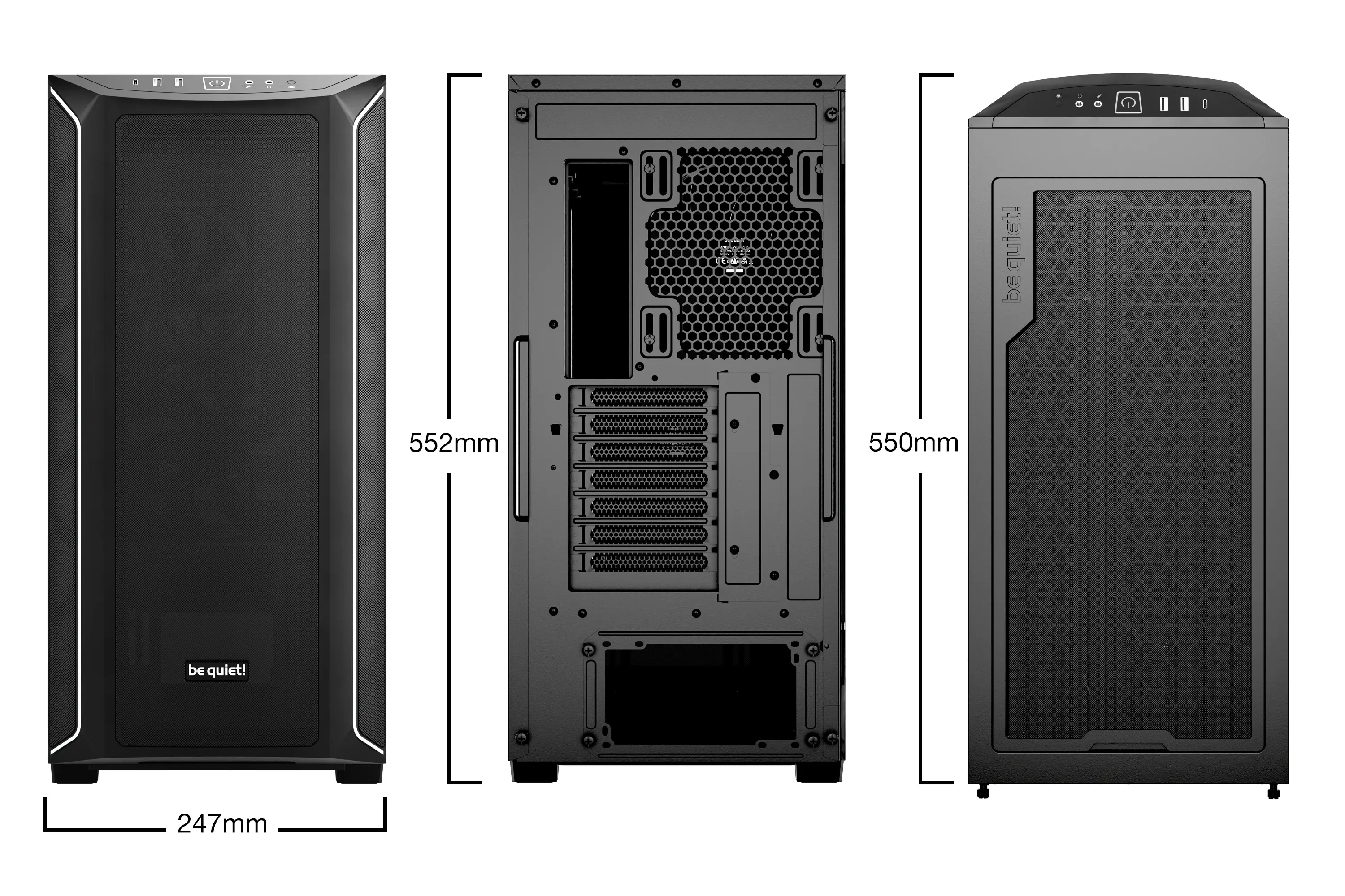 be quiet! кутия Case EATX - Shadow Base 800 DX Black - image 1