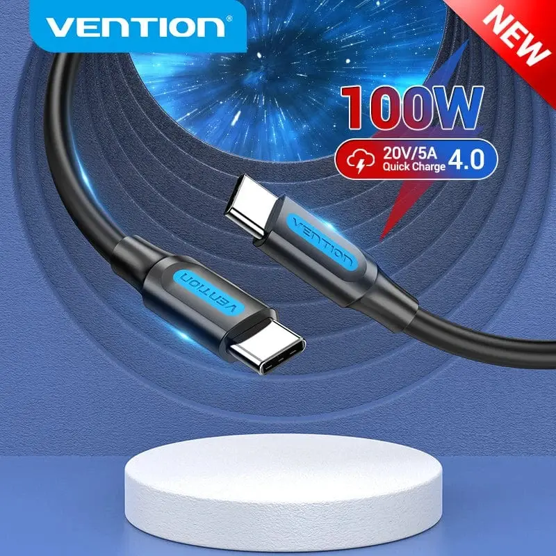 Vention Кабел USB 2.0 Type-C to Type-C - 2M Black 5A Fast Charge - COTBH - image 5