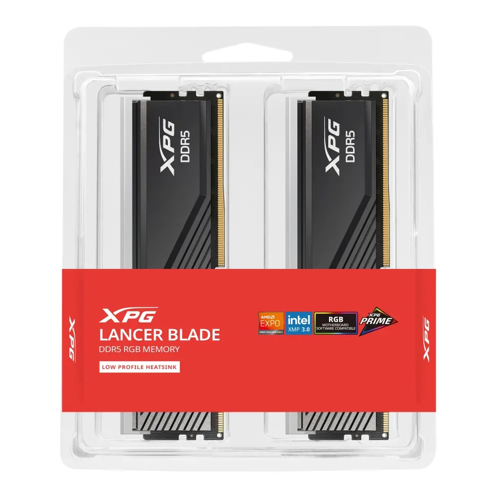 Памет, ADATA LANCER BLADE RGB 32GB (2x16GB) DDR5 6000 MHz CL30 Black - image 1