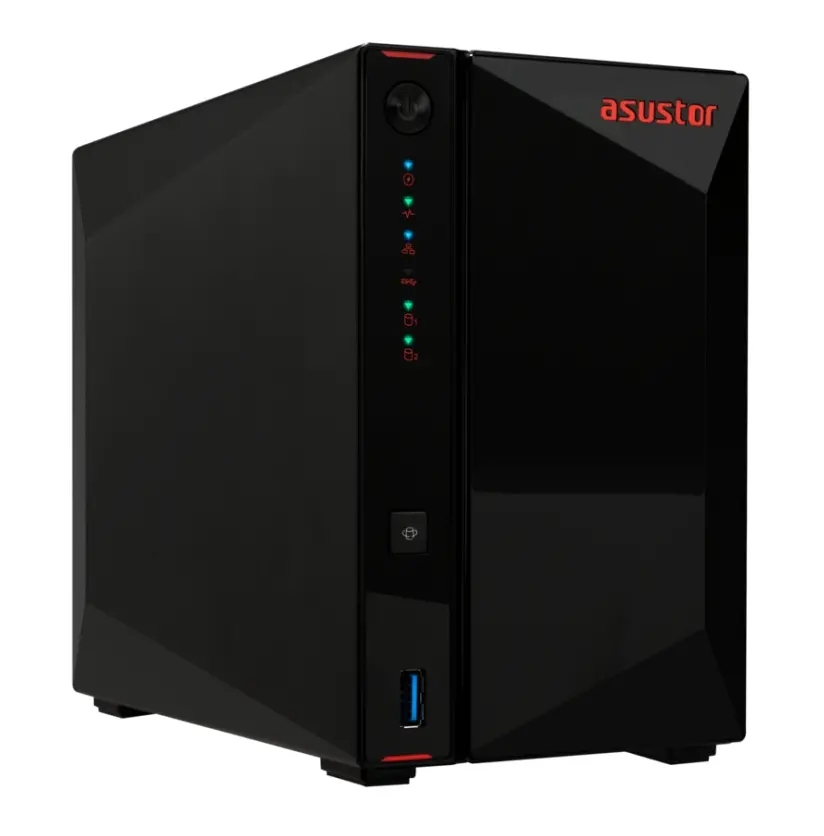 Dispozitiv de stocare în rețea, Asustor Nimbustor AS5402T, NAS cu 2 compartimente, procesor Quad-Core 2.0GHz, două porturi 2.5GbE, 4GB SO-DIMM DDR4 - image 1