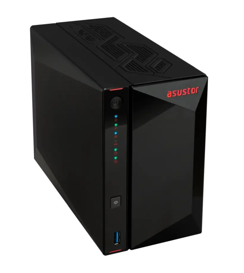 Δικτυακός αποθηκευτικός χώρος, Asustor Nimbustor AS5402T, NAS 2 θέσεων, επεξεργαστής Quad-Core 2.0GHz, διπλές θύρες 2.5GbE, 4GB SO-DIMM DDR4 (Μέγ - image 2