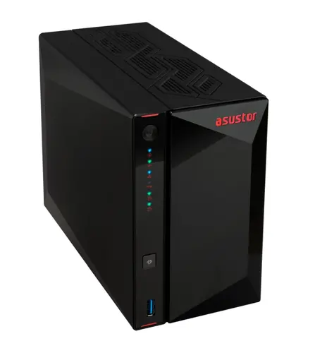 Мрежов сторидж, Asustor Nimbustor AS5402T, 2 Bay NAS, Quad-Core 2.0GHz CPU, Dual 2.5GbE Ports, 4GB SO-DIMM DDR4 (Max. 16GB), Four M.2 SSD Slots (Diskless), 3x USB 3.2 Gen 1 Type A, WOW (Wake on WAN), WOL, System Sleep Mode, AES-NI hardware encryption, Black - 3
