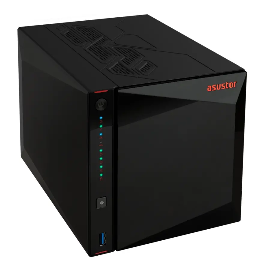 Δικτυακός αποθηκευτικός χώρος, Asustor Nimbustor AS5404T, NAS 4 θέσεων, επεξεργαστής Quad-Core 2.0GHz, διπλές θύρες 2.5GbE, 4GB SO-DIMM DDR4 (Μέγ - image 2