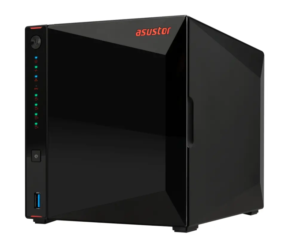 Dispozitiv de stocare în rețea, Asustor Nimbustor AS5404T, NAS cu 4 compartimente, procesor Quad-Core 2.0GHz, două porturi 2.5GbE, 4GB SO-DIMM DDR4 - image 3