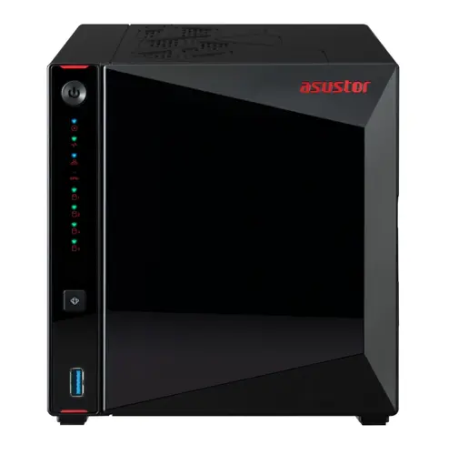 Δικτυακός αποθηκευτικός χώρος, Asustor Nimbustor AS5404T, NAS 4 θέσεων, επεξεργαστής Quad-Core 2.0GHz, διπλές θύρες 2.5GbE, 4GB SO-DIMM DDR4 (Μέγ