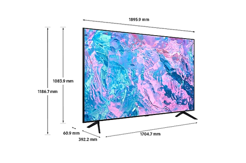 Телевизор, Samsung 85" 85CU7172 4K LED TV, SMART, HDR 10+, Q-Symphony, 3xHDMI, USB, Wi-Fi 5, Bluetooth 5.2, Black - image 6